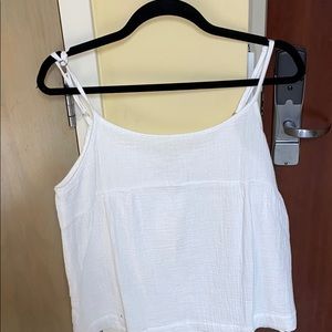 White Flowy Tank